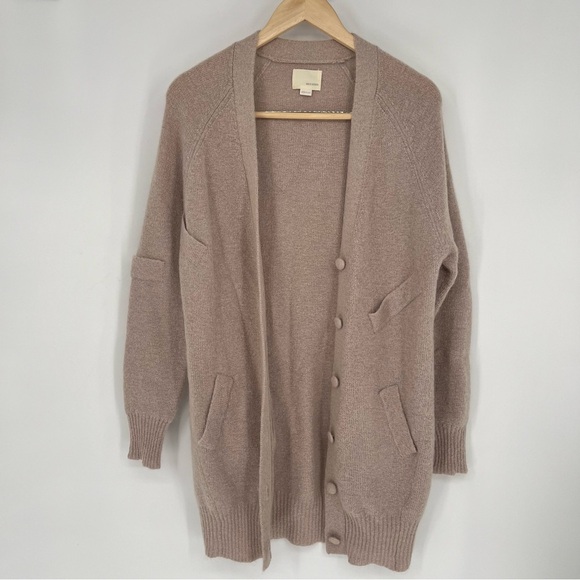 Band of Outsiders Mauve‎ Brown Mohair Cardigan sz small - Picture 6 of 16